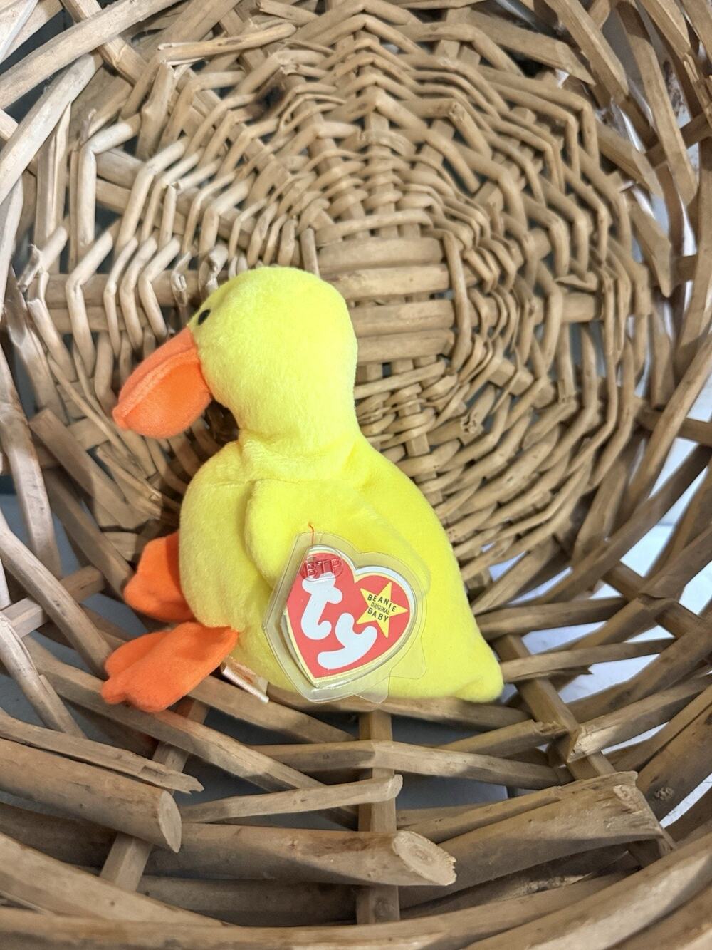 Original 1990’s TY The Beanie Babies Collection "Quackers" the Duck Plush Toy